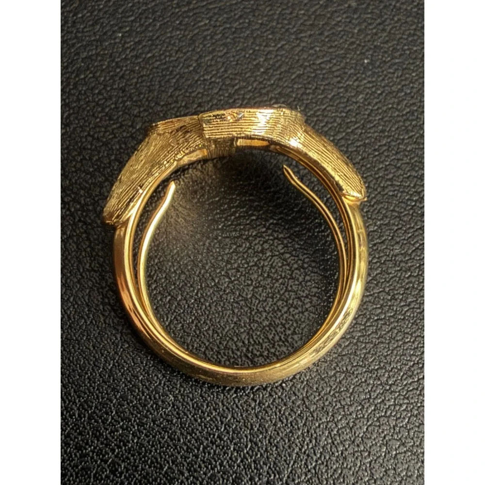 Vintage Avon Ring Gold Tone Rhinestone